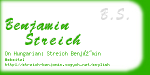 benjamin streich business card